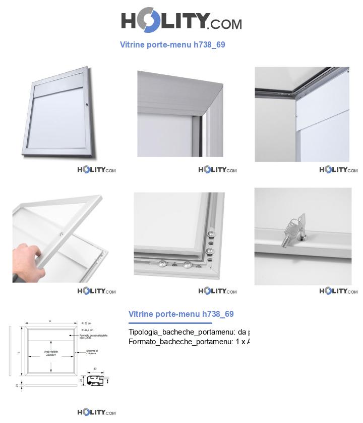 Vitrine porte-menu h738_69