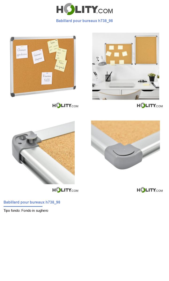 Babillard pour bureaux h738_98