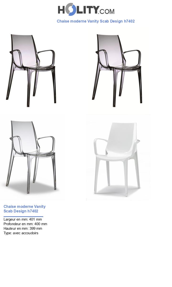 Chaise moderne Vanity Scab Design h7402