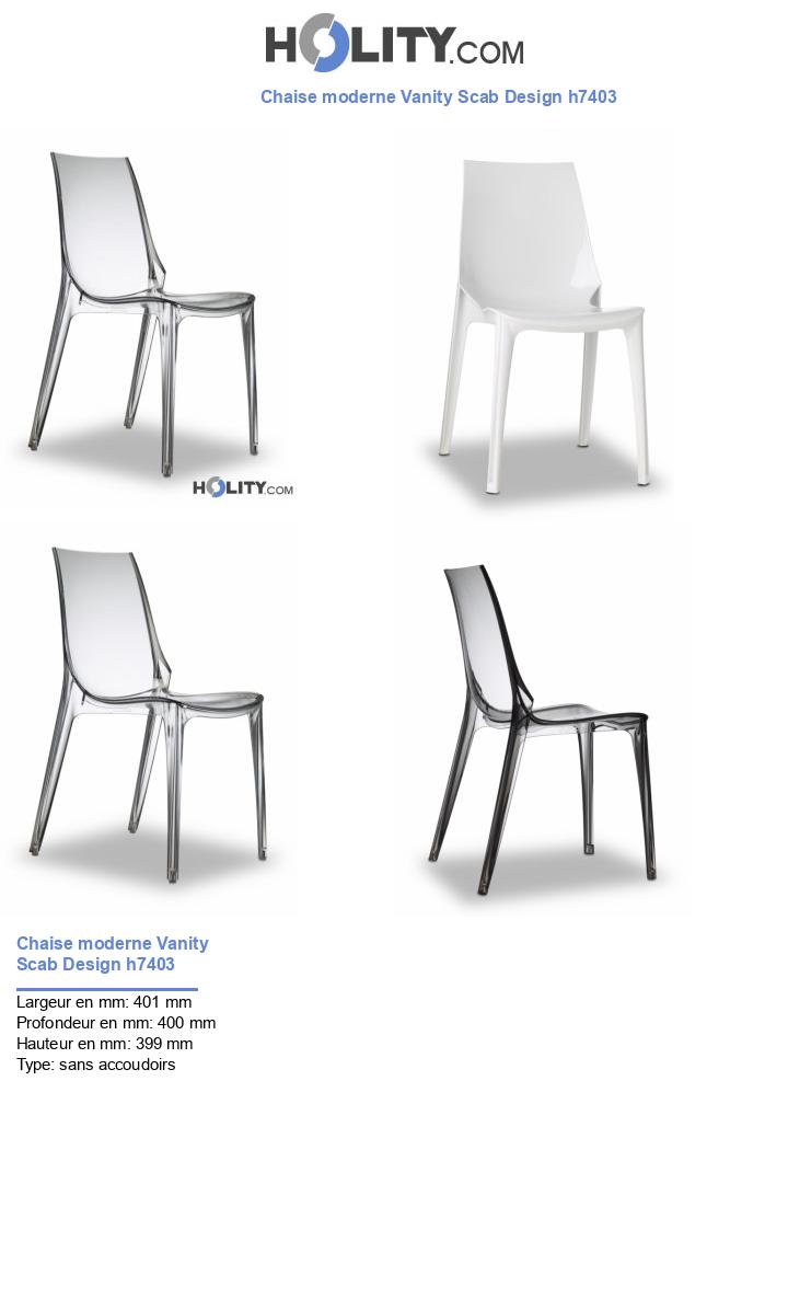 Chaise moderne Vanity Scab Design h7403