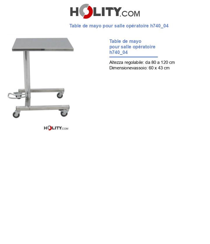 Table de mayo pour salle opératoire h740_04