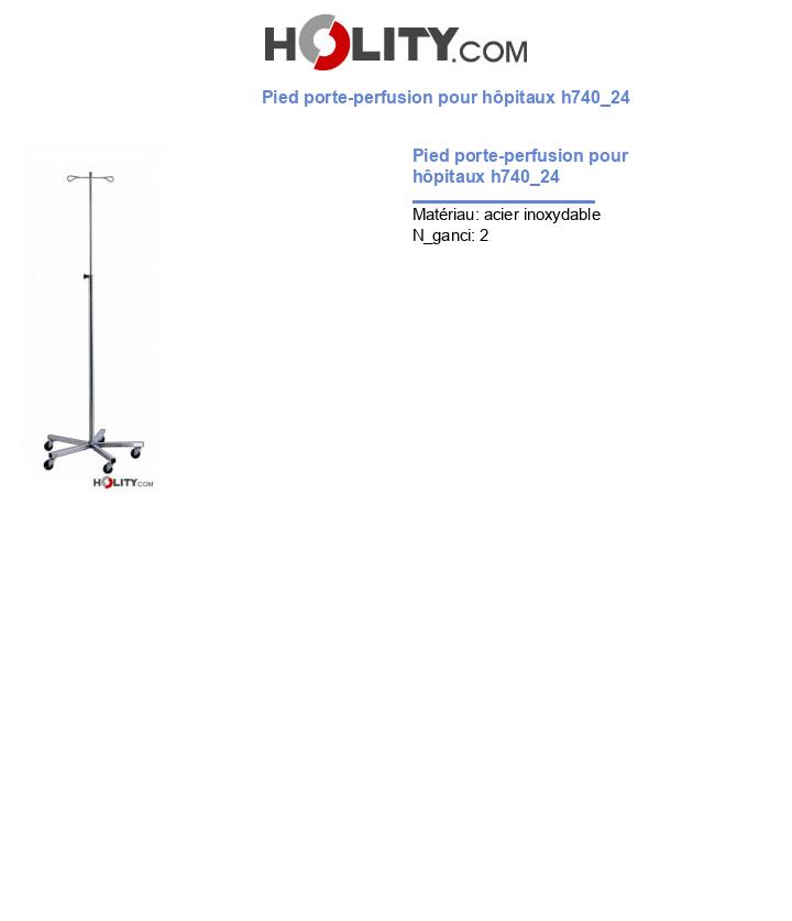 Pied porte-perfusion pour hôpitaux h740_24