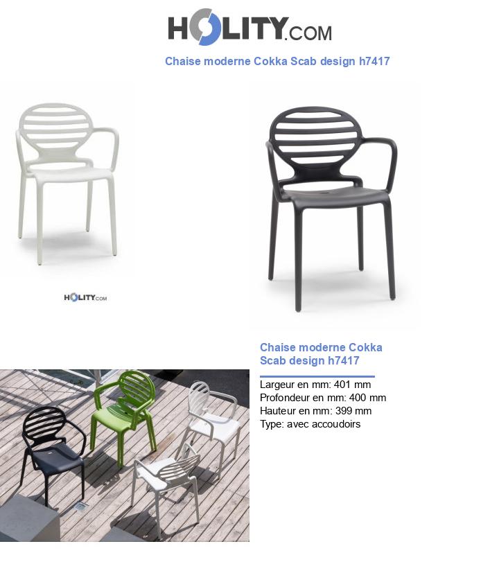 Chaise moderne Cokka Scab design h7417