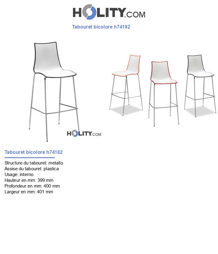 Tabouret bicolore h74182