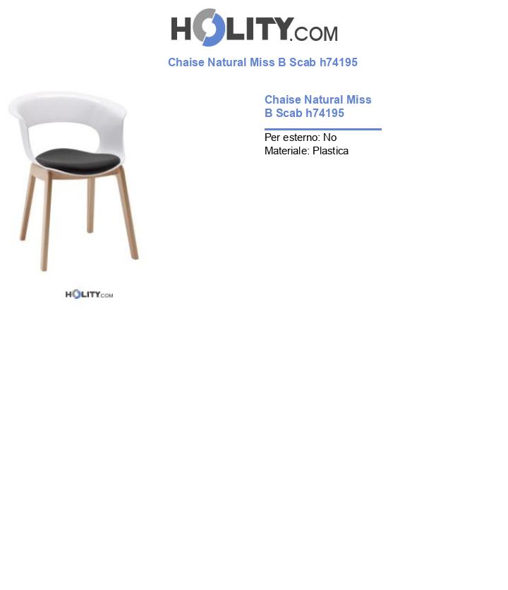 Chaise Natural Miss B Scab h74195