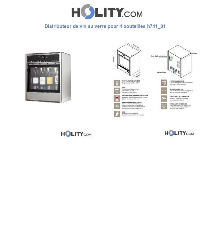 Distributeur de vin au verre pour 4 bouteilles h741_01