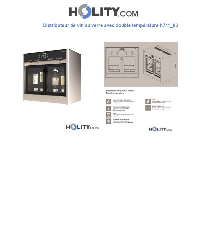 Distributeur de vin au verre avec double température h741_03