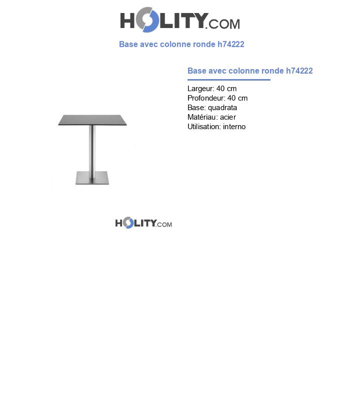 Base avec colonne ronde h74222