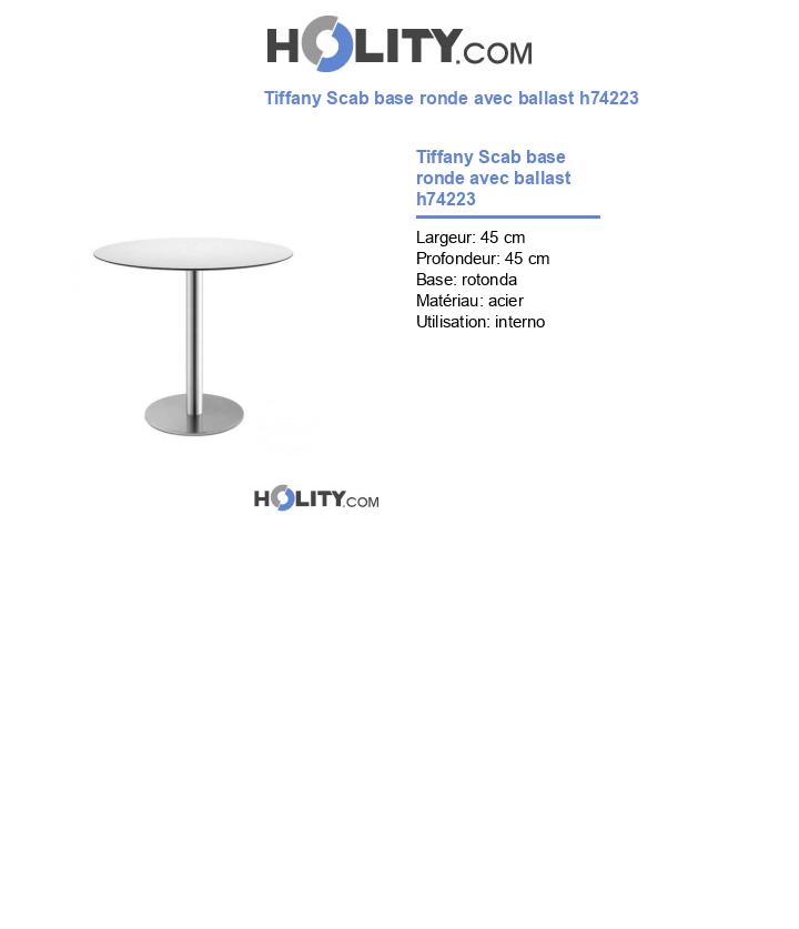 Tiffany Scab base ronde avec ballast h74223