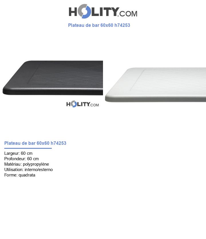 Plateau de bar 60x60 h74253
