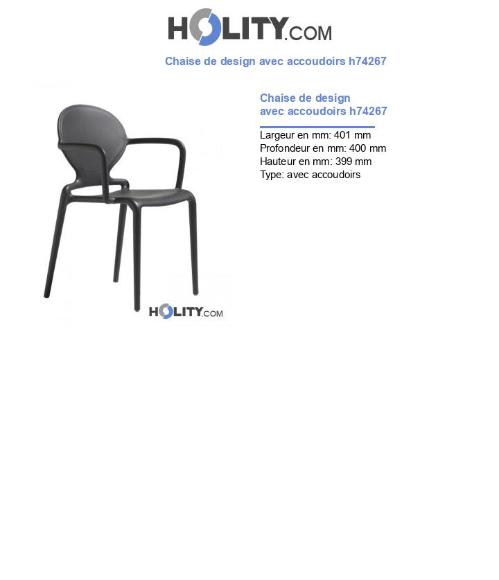Chaise de design avec accoudoirs h74267