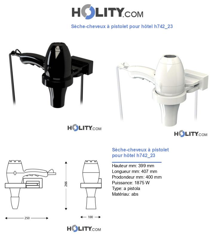 Sèche-cheveux à pistolet pour hôtel h742_23