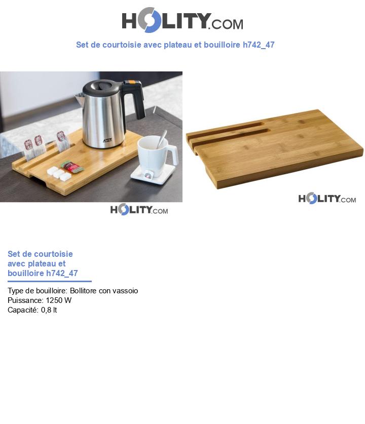 Set de courtoisie avec plateau et bouilloire h742_47