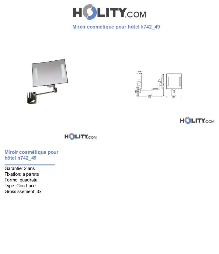 Miroir cosmétique pour hôtel h742_49
