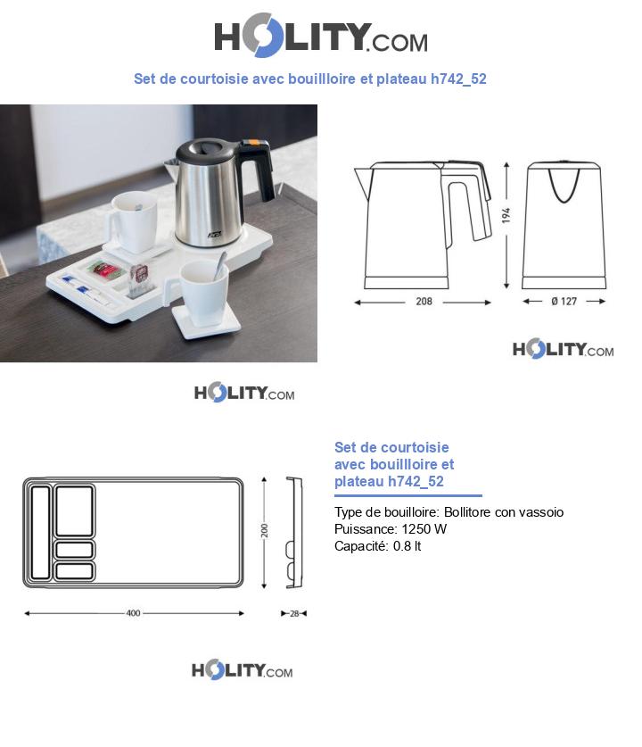 Set de courtoisie avec bouillloire et plateau h742_52