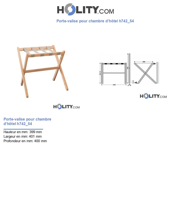 Porte-valise pour chambre d’hôtel h742_54