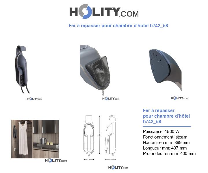 Fer à repasser pour chambre d'hôtel h742_58