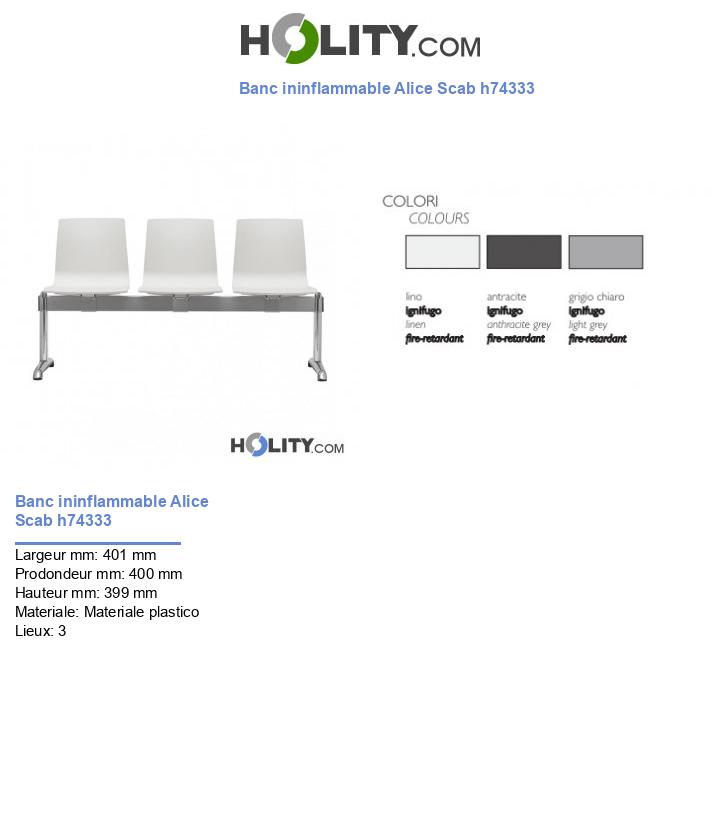 Banc ininflammable Alice Scab h74333