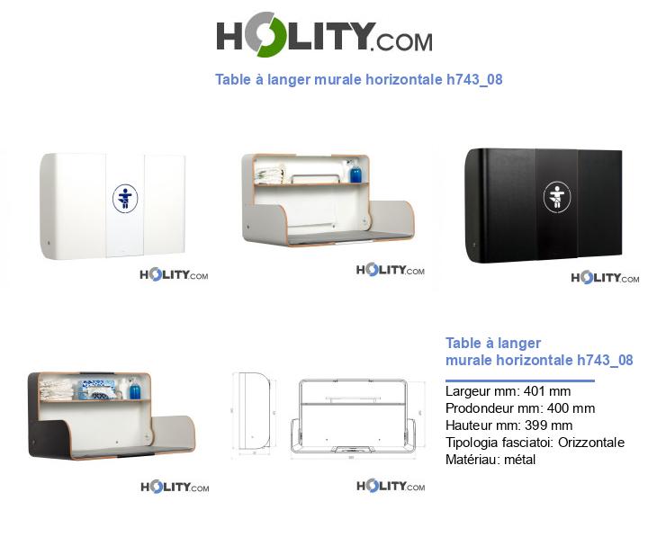 Table à langer murale horizontale h743_08