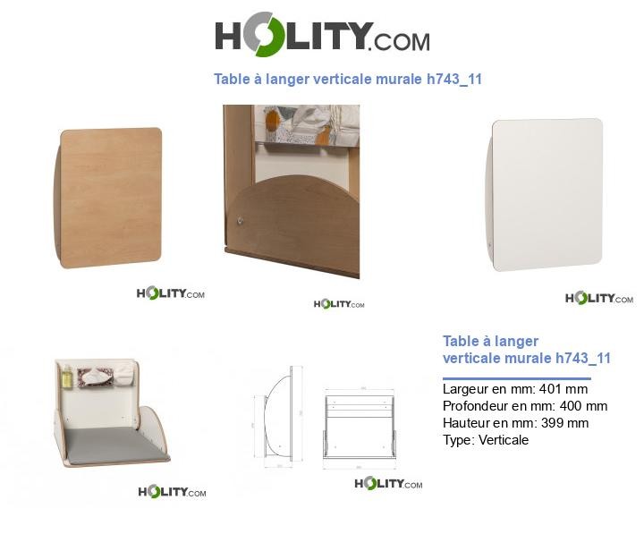 Table à langer verticale murale h743_11