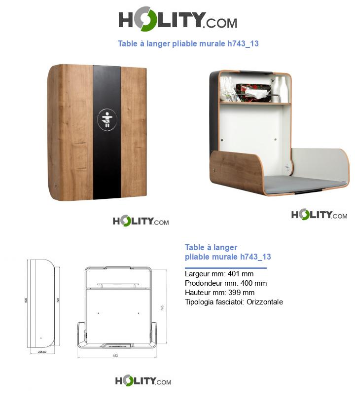 Table à langer pliable murale h743_13