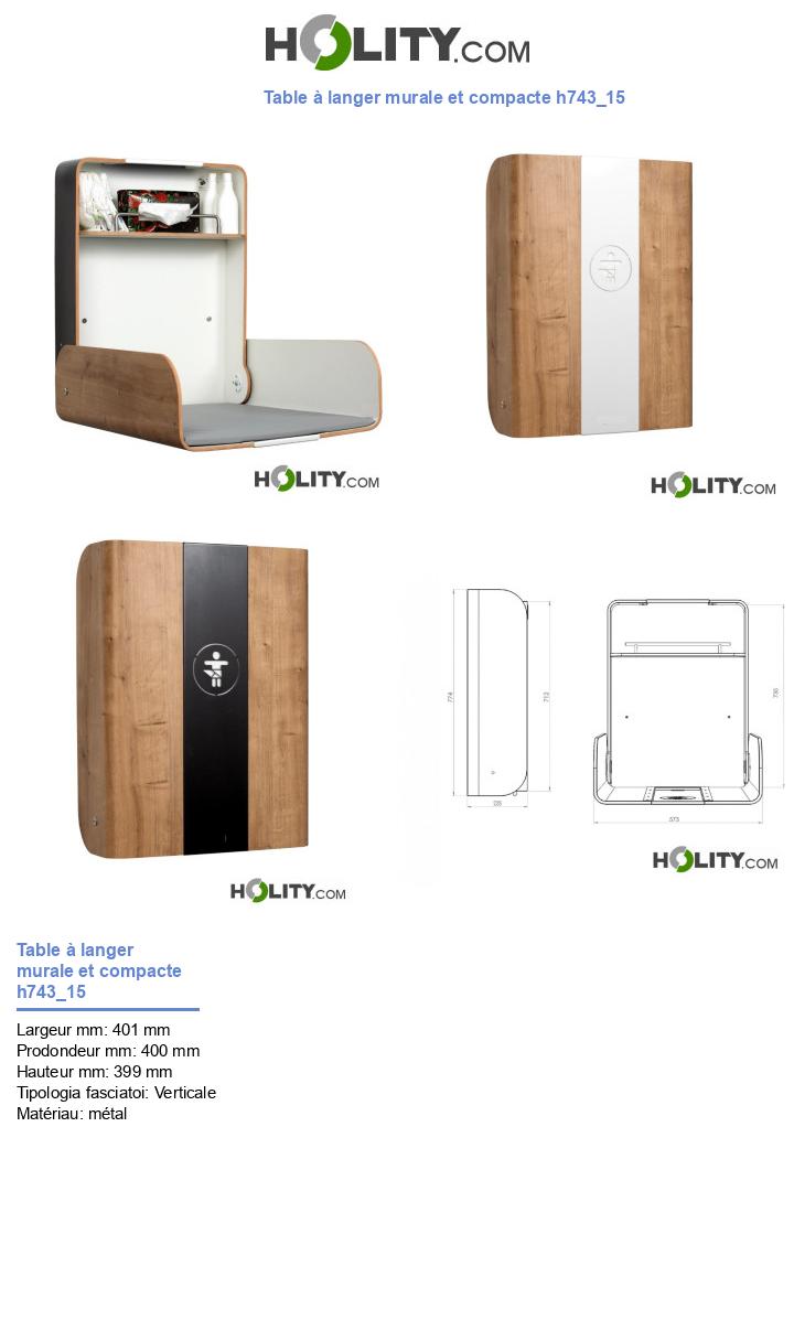 Table à langer murale et compacte h743_15
