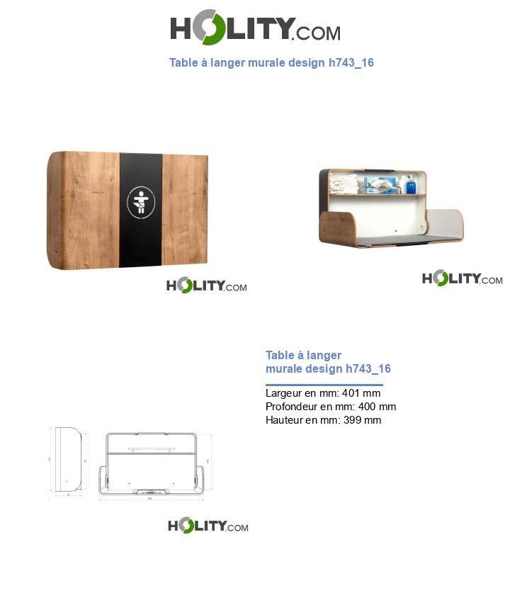 Table à langer murale design h743_16