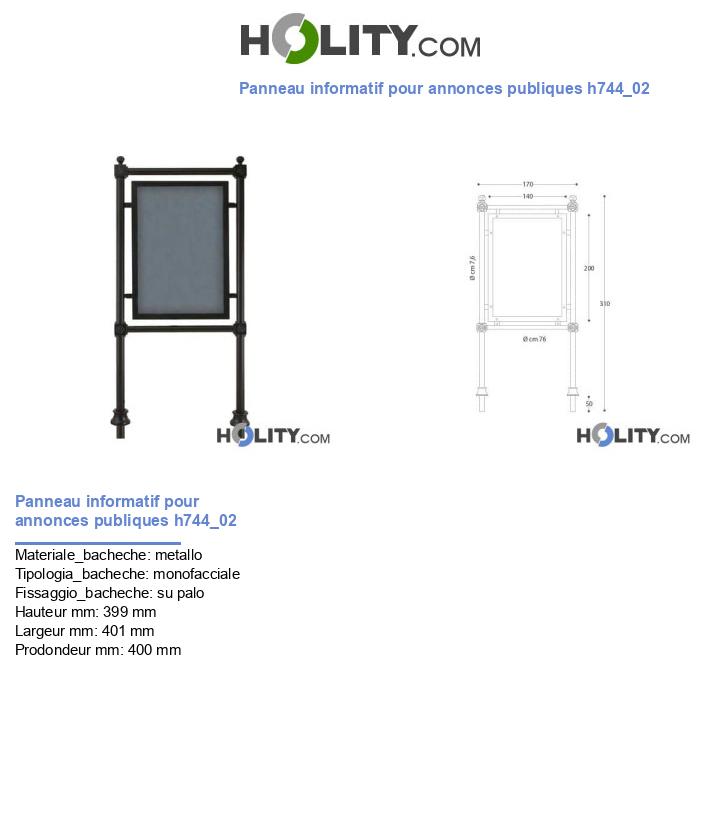 Panneau informatif pour annonces publiques h744_02