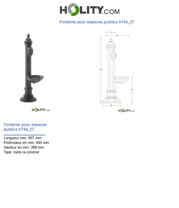 Fontaine pour espaces publics h744_27