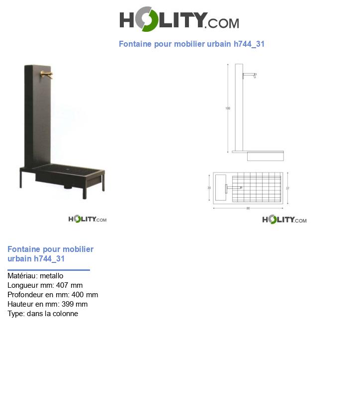 Fontaine pour mobilier urbain h744_31