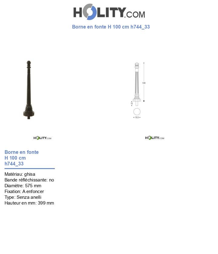 Borne en fonte H 100 cm h744_33