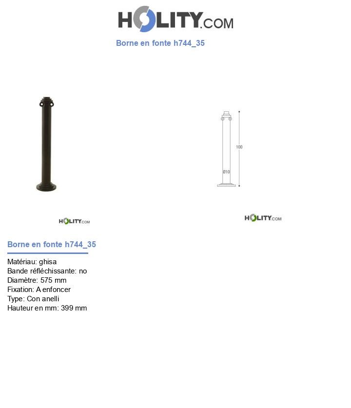 Borne en fonte h744_35