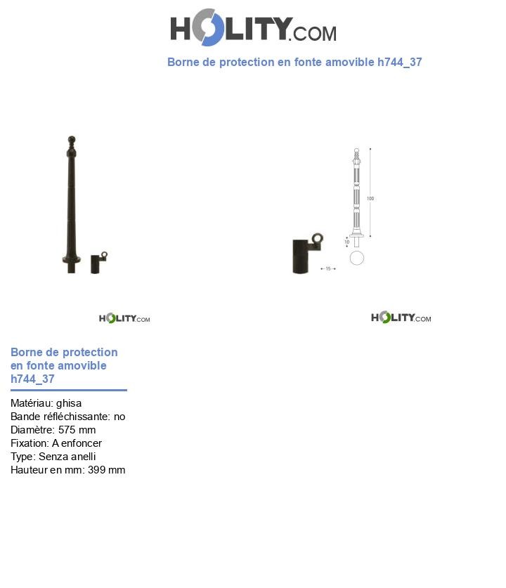 Borne de protection en fonte amovible h744_37