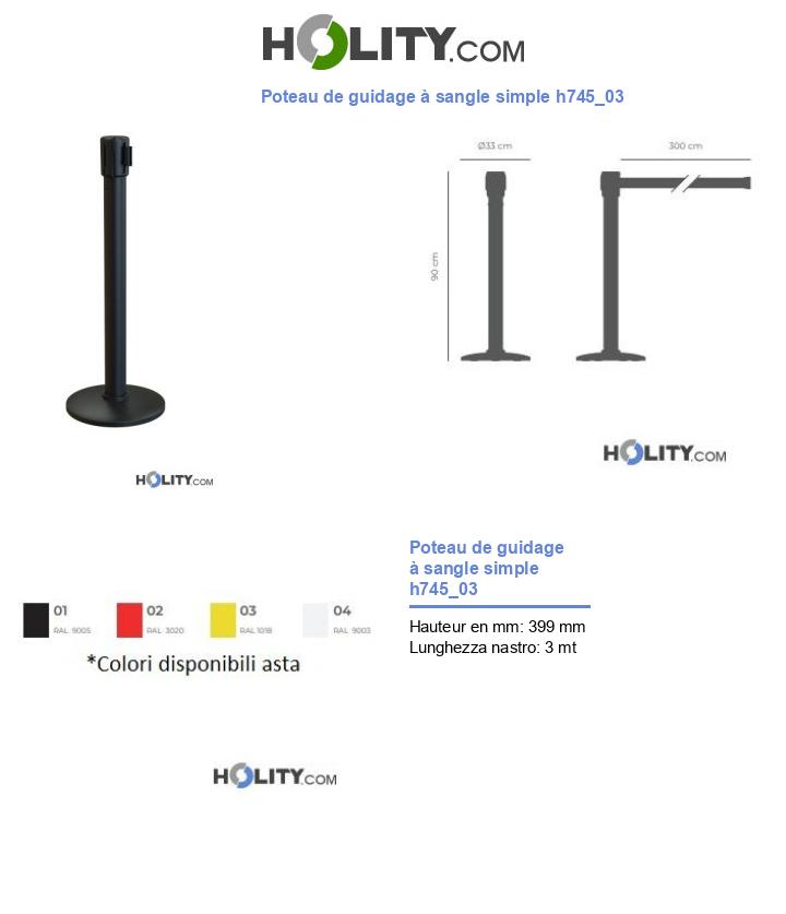 Poteau de guidage à sangle simple h745_03