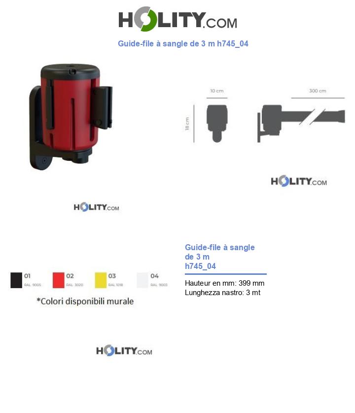 Guide-file à sangle de 3 m h745_04
