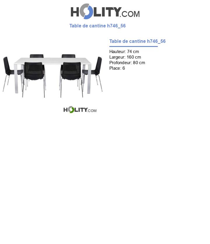 Table de cantine h746_56