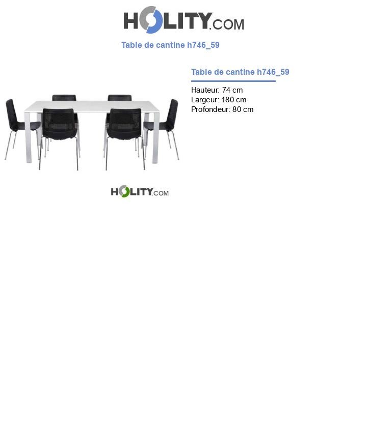 Table de cantine h746_59