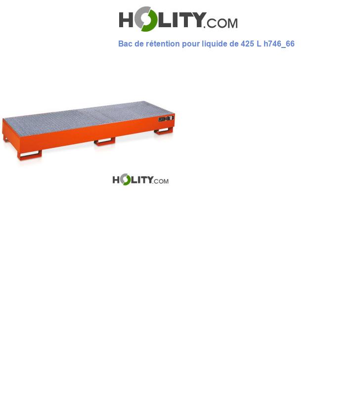 Bac de rétention pour liquide de 425 L h746_66