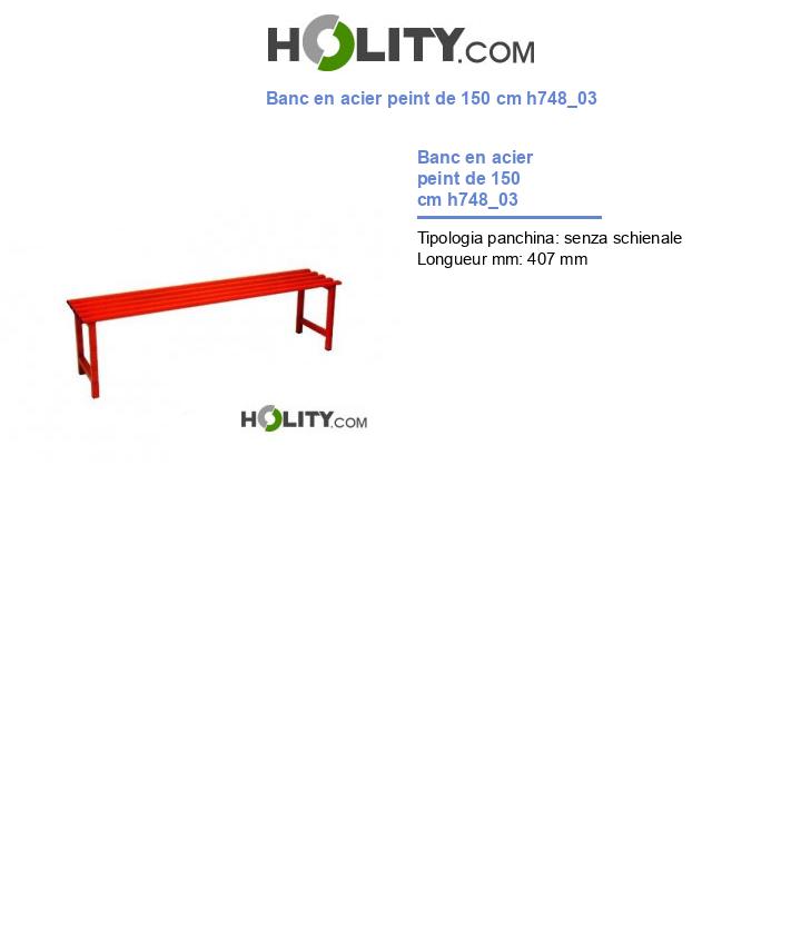 Banc en acier peint de 150 cm h748_03