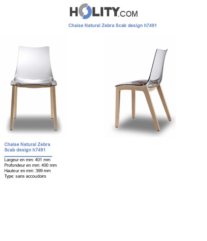 Chaise Natural Zebra Scab design h7491