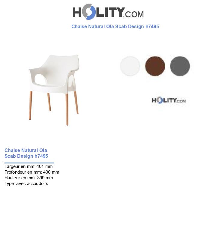 Chaise Natural Ola Scab Design h7495