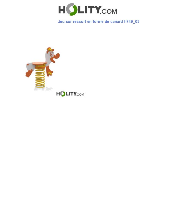 Jeu sur ressort en forme de canard h749_03