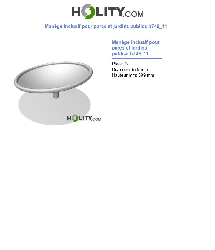 Manège inclusif pour parcs et jardins publics h749_11