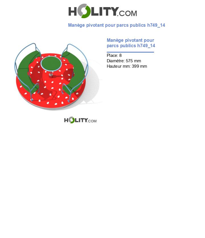 Manège pivotant pour parcs publics h749_14