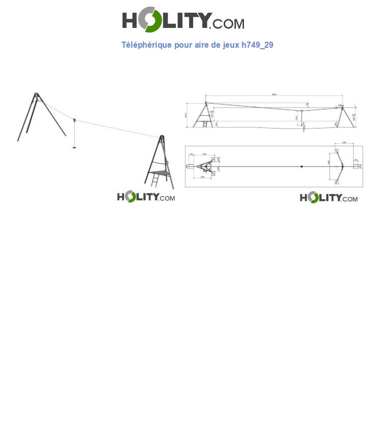 Téléphérique pour aire de jeux h749_29