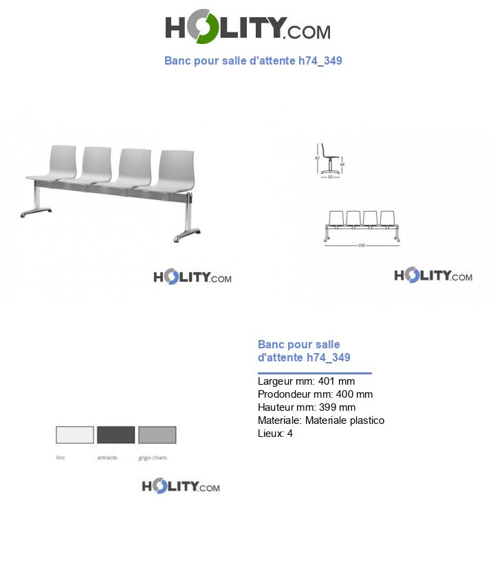 Banc pour salle d'attente h74_349