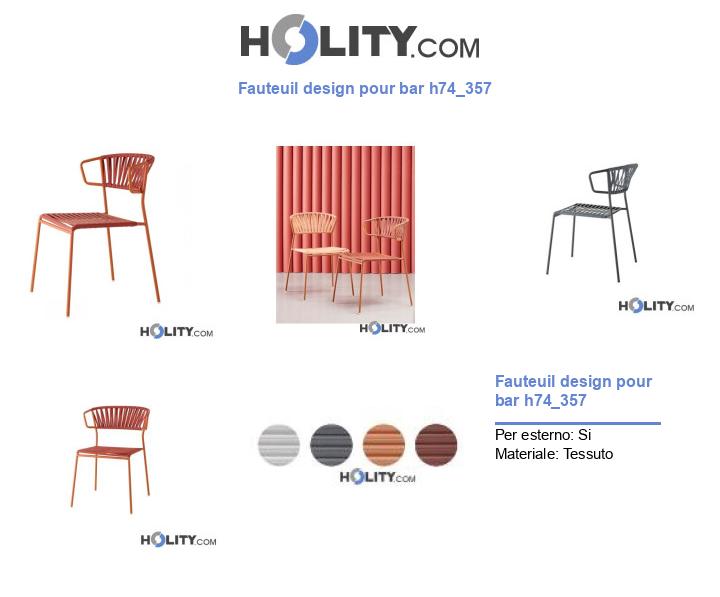 Fauteuil design pour bar h74_357