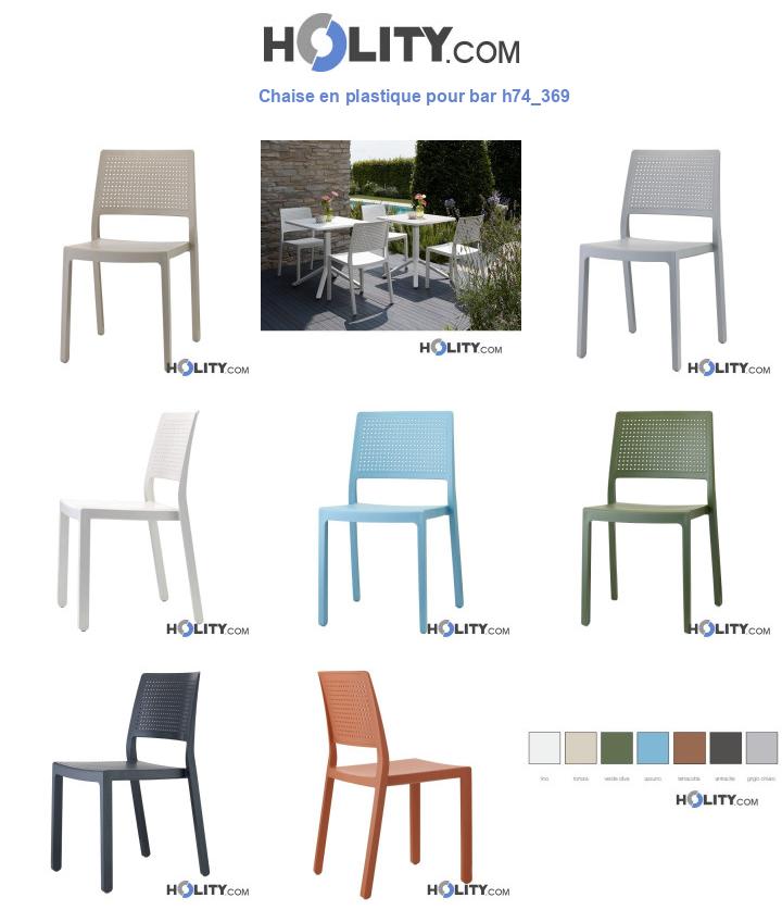 Chaise en plastique pour bar h74_369