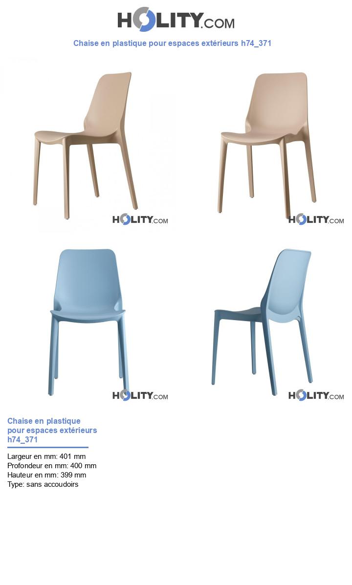 Chaise en plastique pour espaces extérieurs h74_371