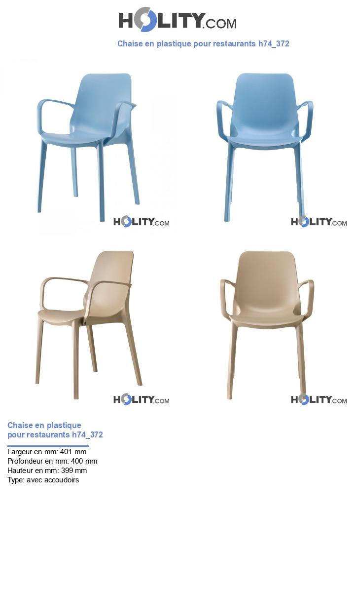Chaise en plastique pour restaurants h74_372